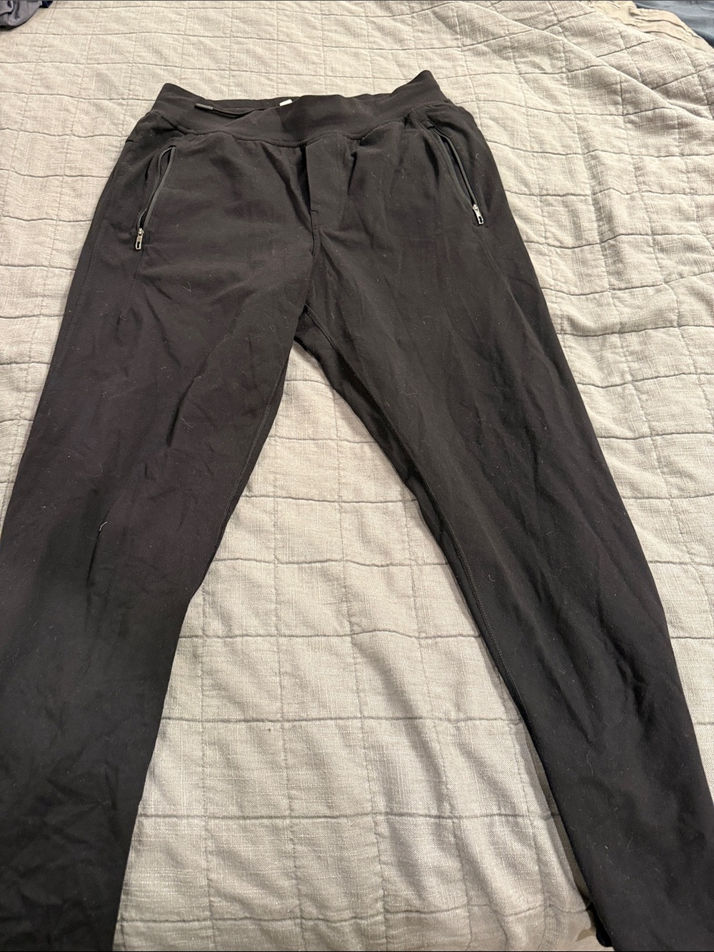 lululemon athletica Black Men's Zip-Pocket Joggers with Tapered Leg
